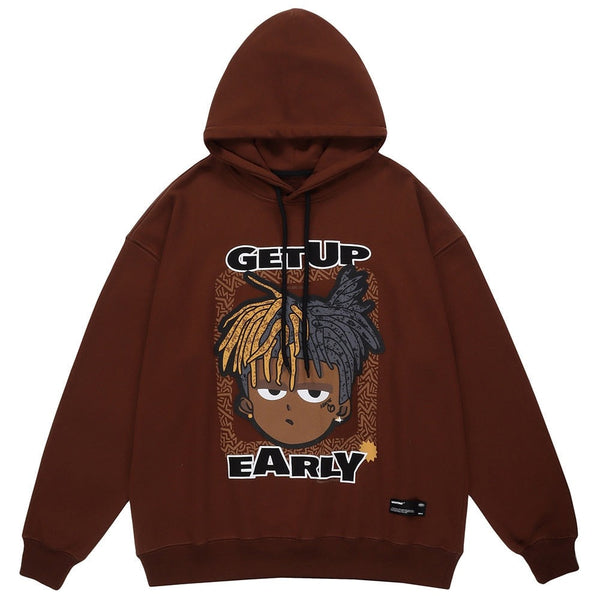 "Get Up" Unisex Men Women Streetwear Graphic Hoodie Daulet Apparel