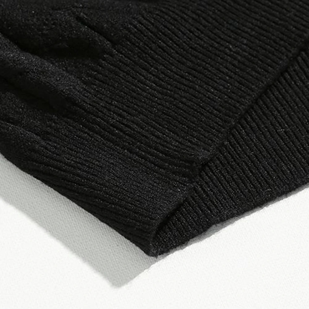 Mens Henry Collar Casual Knitted T-Shirt Genderless 2024 New Fashion Twist Pattern Comfort Solid Color Short Sleeve Top Unisex Street King Limited