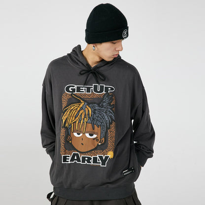 "Get Up" Unisex Men Women Streetwear Graphic Hoodie Daulet Apparel