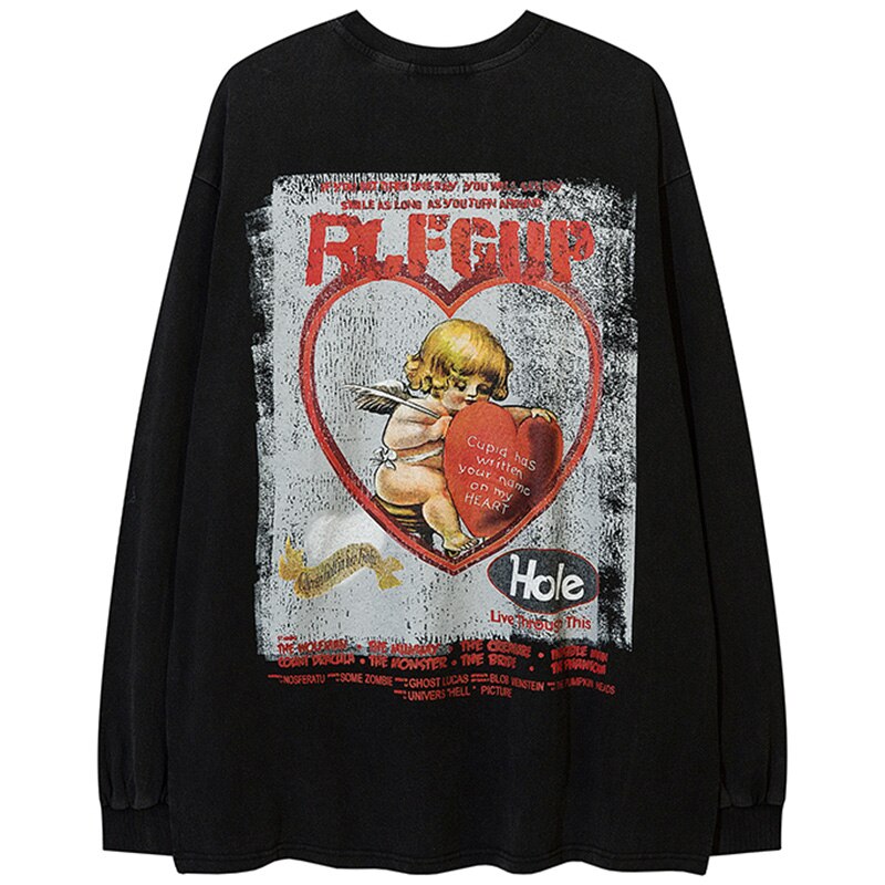 "Broken Heart" Streetwear Unisex Men Women Graphic Sweatshirt Daulet Apparel