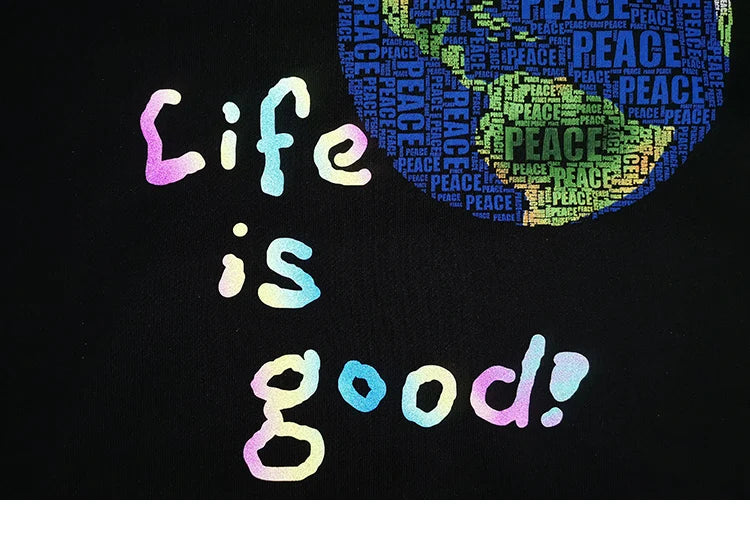 2023 Hip Hop Streetwear Hoodies Sweatshirt Globe Print Men Harajuku Pullover Hoodie Winter Fleece Cotton Autumn Sweatshirt Loose Street King Limited