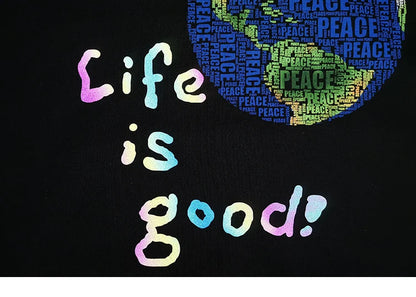 2023 Hip Hop Streetwear Hoodies Sweatshirt Globe Print Men Harajuku Pullover Hoodie Winter Fleece Cotton Autumn Sweatshirt Loose Street King Limited