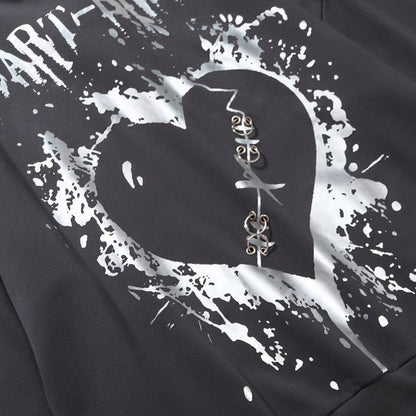 "Broken Heart" Unisex Men Women Streetwear Graphic Hoodie Daulet Apparel