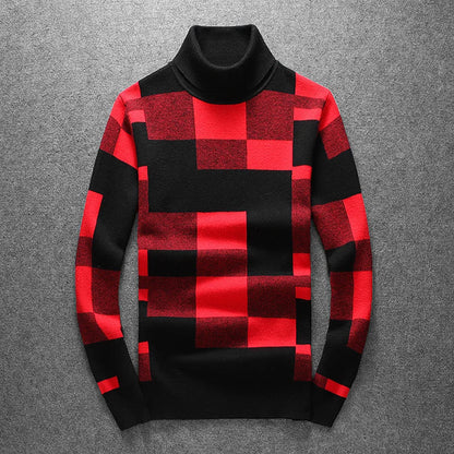 New 2021 Men Luxury Winter gentleman color block Plaid Knit Casual Sweaters pullover Asian Size High quality Drake #010 Street King Limited