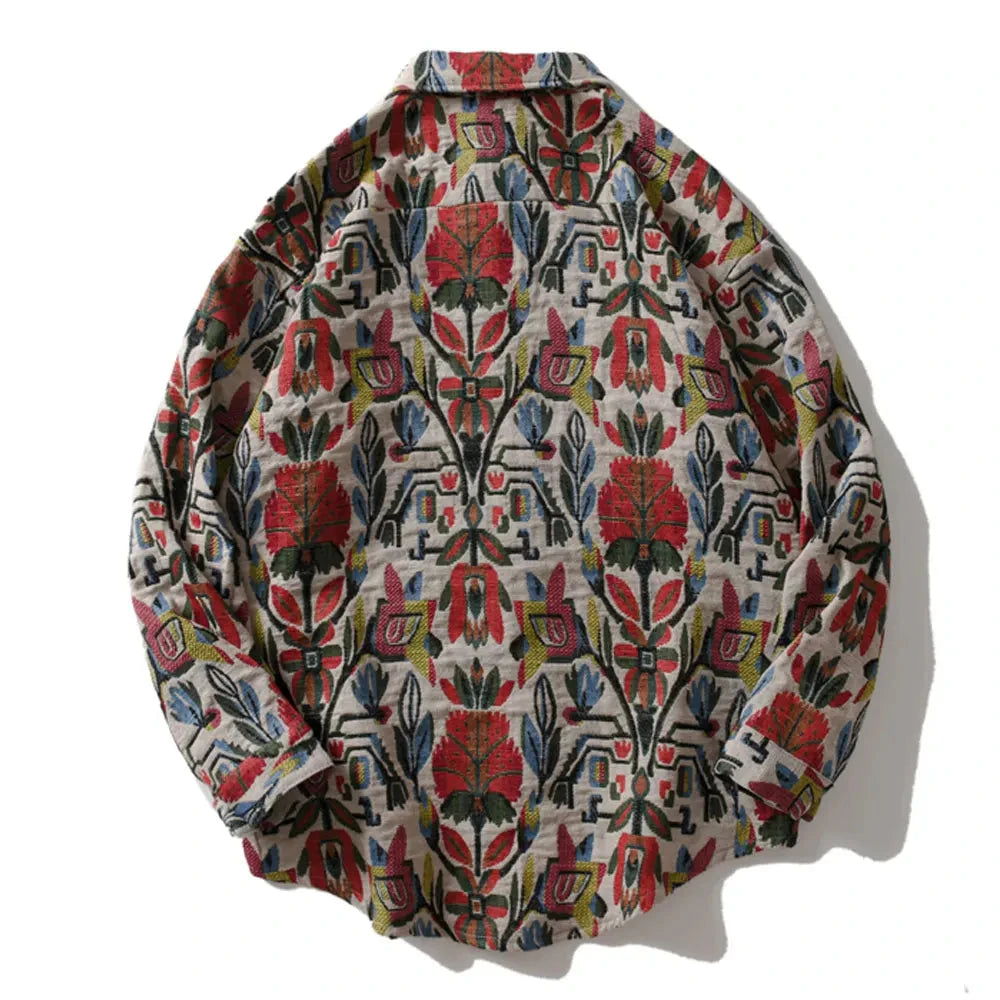 Streetwear Gonthwid Southwestern Aztec Tribal Indian Button Shirts Streetwear Hip Gonthwid Southwestern Aztec Tribal Indian Button Shirts Streetwear Hip Hop Casual Flowers Patterned Long Sleeve Shirt Coats Tops Fashion Sweater Jacket With Graphic Design For Men