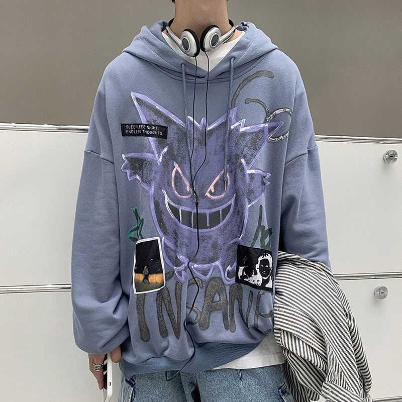 "Purple Ghost" Unisex Men Women Streetwear Graphic Hoodie Daulet Apparel