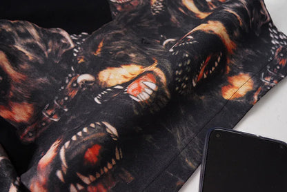 High New 2023 luxury Novelty Men Comfortable Roaring hound Dog Classic Striped Skateboard Street Cotton Casual Shorts #N258 Street King Limited