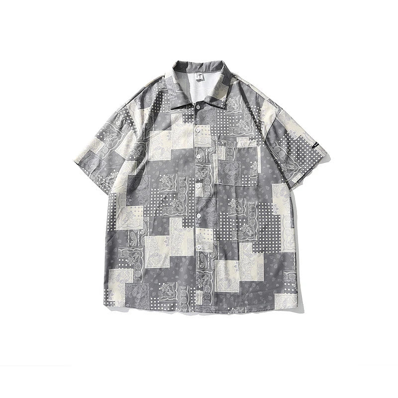 Rainbowtouches Men Shirt Summer Hip Hop Butterfly Pattern Tops Loose Popular Comfortable Cyber CelebrityFancy Good Short Couples Street King Limited