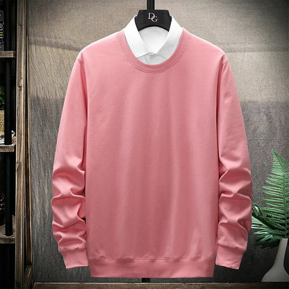 Spring Autumn Men's Hoodies Hip Hop Harajuku Fashion Solid Color Sweatshirt Men Casual 100%Cotton Men Clothing O-Neck Hoodies Street King Limited