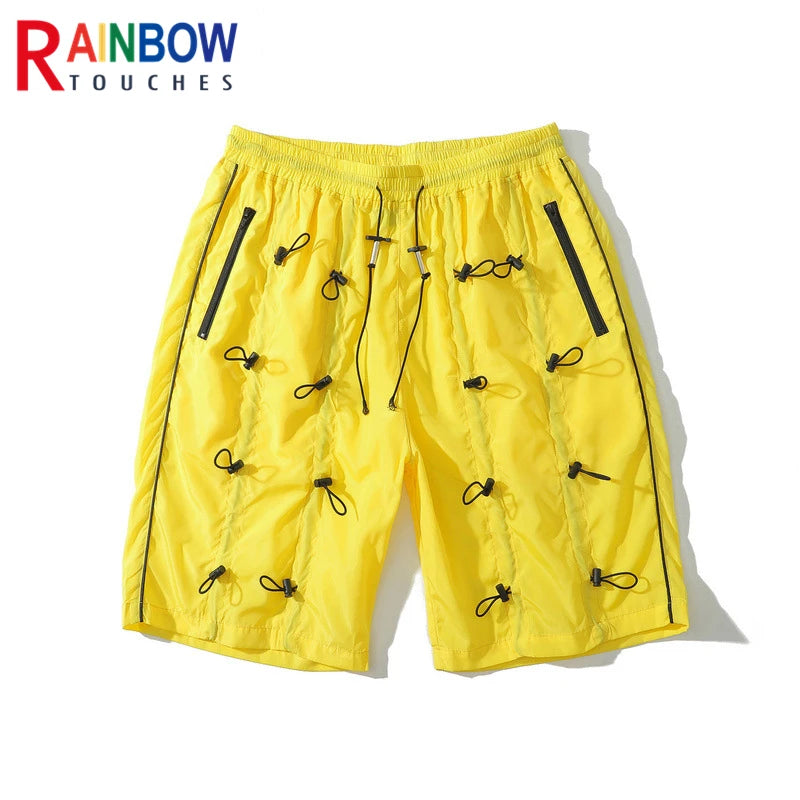 rainbowtouches brand mens male new celebrity slapstring high street shorts athletic comfortable outdoor sports elastic half pant casual urban shorts