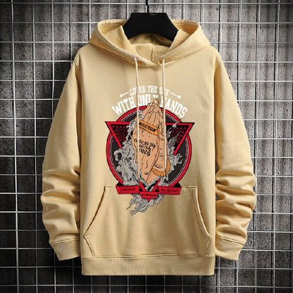 "Big Hands" Unisex Men Women Streetwear Graphic Hoodie Daulet Apparel