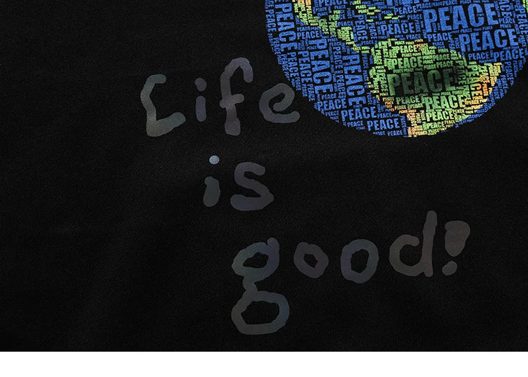 2023 Hip Hop Streetwear Hoodies Sweatshirt Globe Print Men Harajuku Pullover Hoodie Winter Fleece Cotton Autumn Sweatshirt Loose Street King Limited