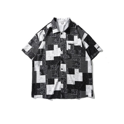 Rainbowtouches Men Shirt Summer Hip Hop Butterfly Pattern Tops Loose Popular Comfortable Cyber CelebrityFancy Good Short Couples Street King Limited