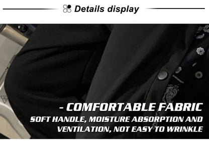 rainbowtouches fashion brand men pants harajuku stitched breasted summer casual bandana pattern hip hop loose wide leg trouser unique default style 1899
