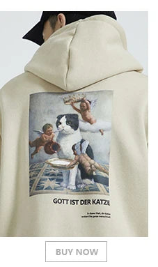 2023 Hip Hop Hoodie Sweatshirt Men Streetwear Skull Graffiti Print Hoodie Pullover Cotton Autumn Grey Harajuku Punk Clothes New Street King Limited