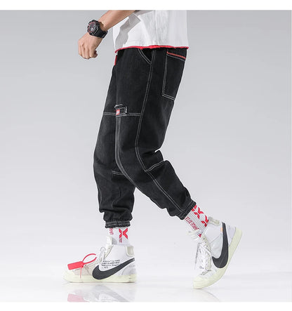 2023 new streetwear hip hop cargo pants mens jeans elastic harun joggers in autumn and spring men clothing unique joggers style 2568