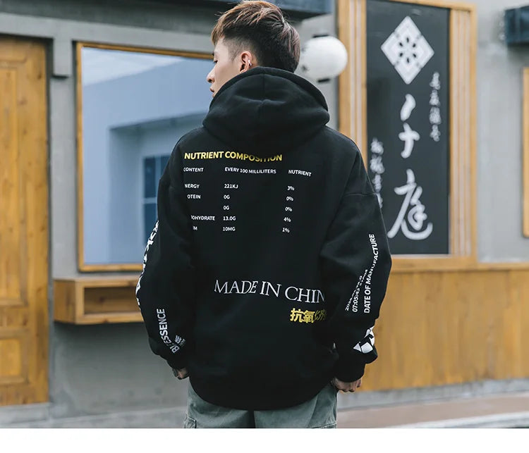 Men Hooded Pullover Streetwear Lemon Tea Print Deisgn Hoodie Sweatshirt Hip Hop Winter Fleece Hoodie Cotton Chinese Autumn 2023 Street King Limited