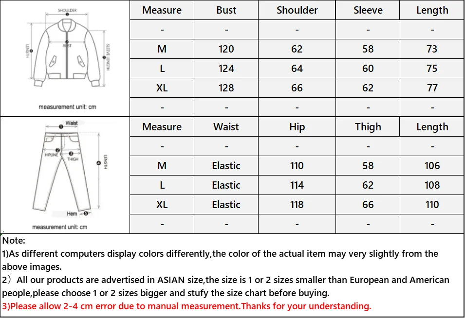 2 pieces set men embroidery velvet zipper jacket and elastic waist loose straight pants sweatsuit hip hop tracksuits sweatsuit unique default style 3294