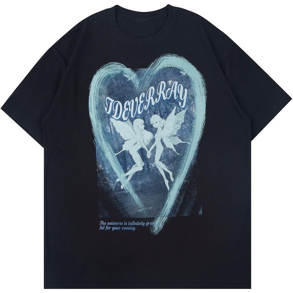 "Fairy" Men Women Streetwear Unisex Graphic T-Shirt Daulet Apparel