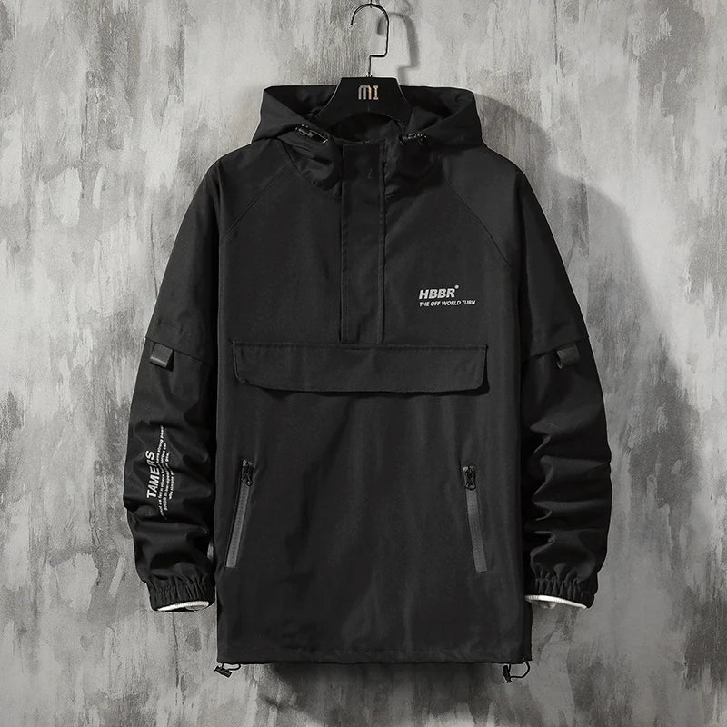 2023 men streetwear jackets and coats hip hop harajuku mens windbreaker overcoat mens clothing menswear bottoms