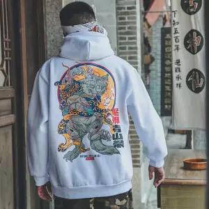 Fashion Harajuku Hoodie Sweatshirt Mens Casual Black Hip Hop Japan Print Hoodie Streetwear Clothing Top Coat Male Winter Hoodies Daulet Apparel