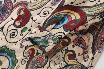 Streetwear Gonthwid Harajuku Streetwear Shirts Coats Graffiti Bandana Paisley Pat Gonthwid Harajuku Streetwear Shirts Coats Graffiti Bandana Paisley Pattern Pockets Shirt Hip Hop Fashion Long Sleeve Button Tops Fashion Sweater Jacket With Graphic Design For Men