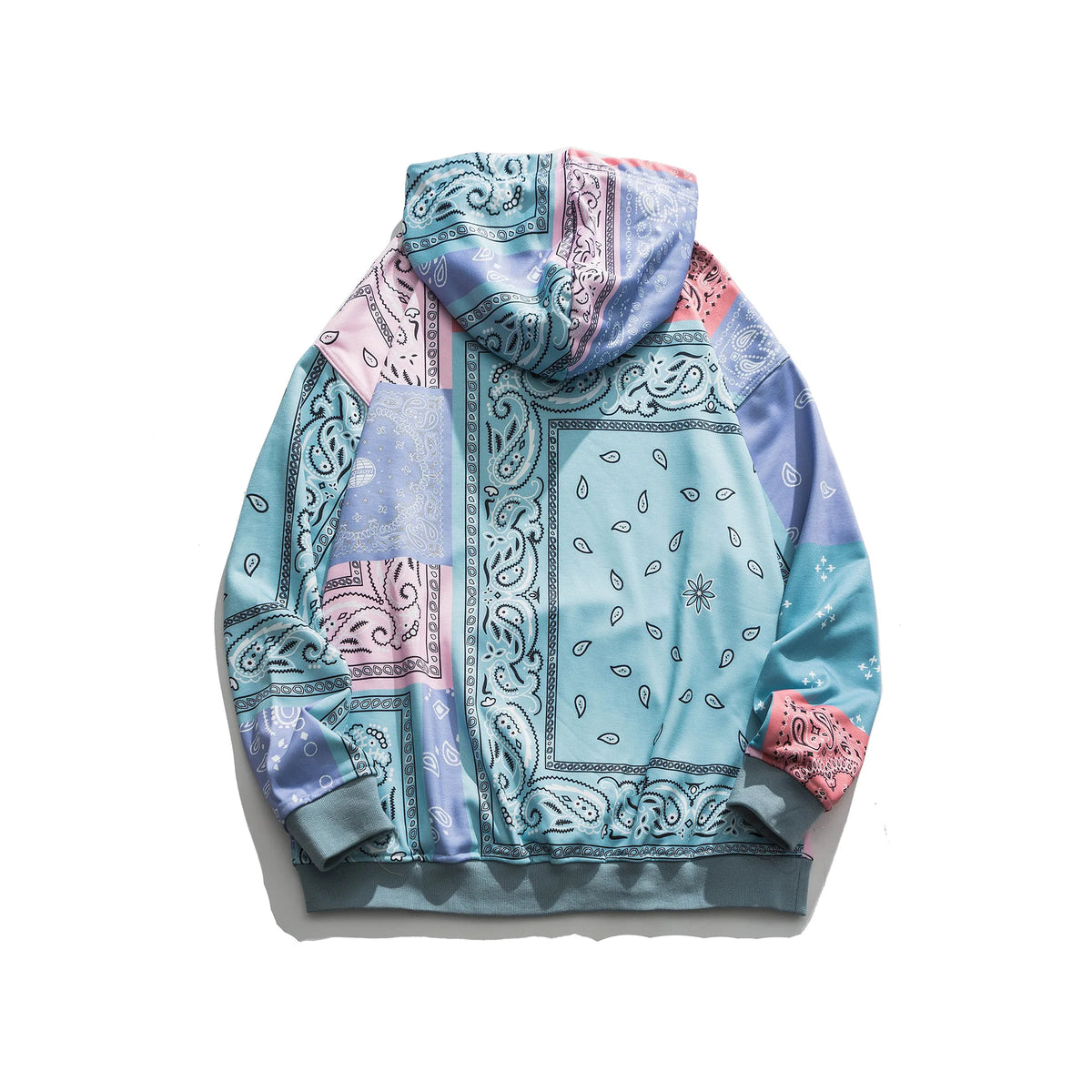 Bandana Patchwork Hoodies Sweatshirts Streetwear 2020 Autumn Mens Hip Hop Casual Hooded Pullover Hoodie Harajuku Tops WY086 Street King Limited