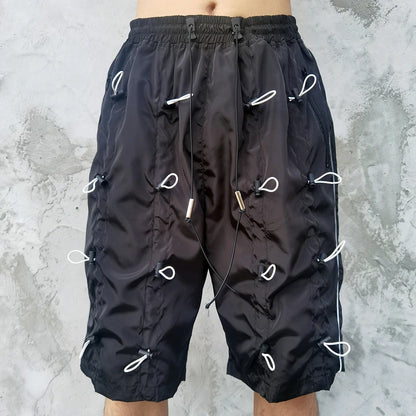rainbowtouches brand mens male new celebrity slapstring high street shorts athletic comfortable outdoor sports elastic half pant unique shorts style 594