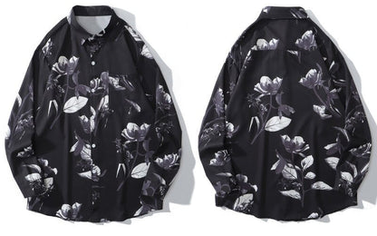 "Pink Flowers" Unisex Men Women Streetwear Graphic Shirt Daulet Apparel