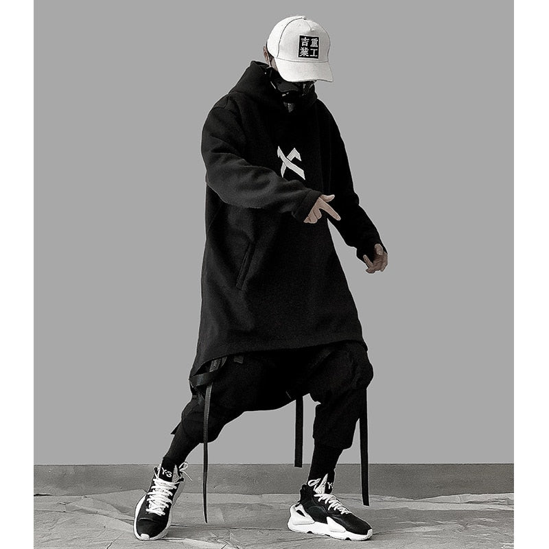 "Ghost Mode" Unisex Men Women Streetwear Trench Hoodie Daulet Apparel
