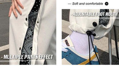 Rainbowtouches Fashion Classic Brand Mens Casual Pants Bandana Pattern Trousers Loose Outdoor Sporst Style Boy Tie Feet Overalls Street King Limited