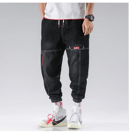 2023 new streetwear hip hop cargo pants mens jeans elastic harun joggers in autumn and spring men clothing unique joggers style 2567