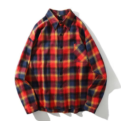 "Plaid" Unisex Men Women Streetwear Graphic Shirt Daulet Apparel