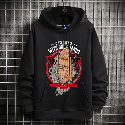 "Big Hands" Unisex Men Women Streetwear Graphic Hoodie Daulet Apparel
