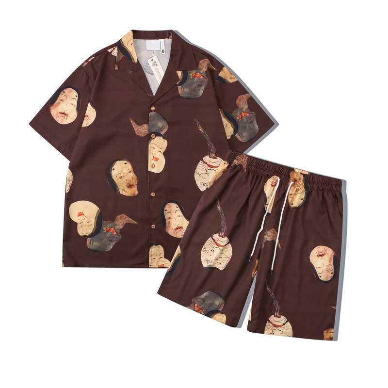 "Beach Set" Unisex Men Women Streetwear Graphic Shirt Daulet Apparel