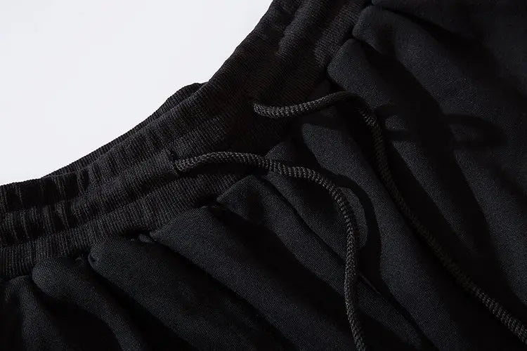 men hip hop black cargo pants joggers sweatpants overalls men ribbons streetwear harem pants women fashions trousers unique joggers style 2513
