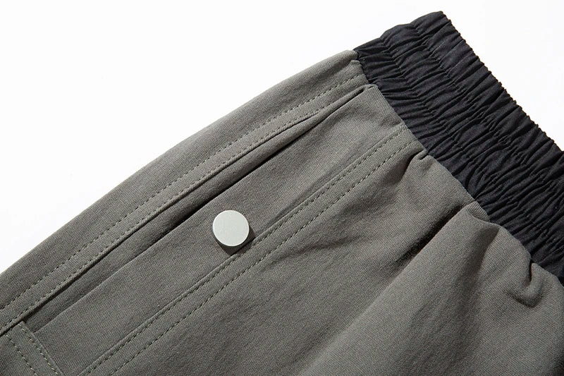 Ankle Zipper Color Block Streetwear Straight Casual Cargo Pants for Men Drawstring Harajuku Oversize Hip Hop Loose Trousers Street King Limited