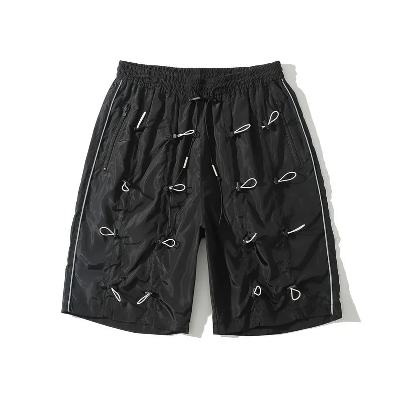rainbowtouches brand mens male new celebrity slapstring high street shorts athletic comfortable outdoor sports elastic half pant unique shorts style 582