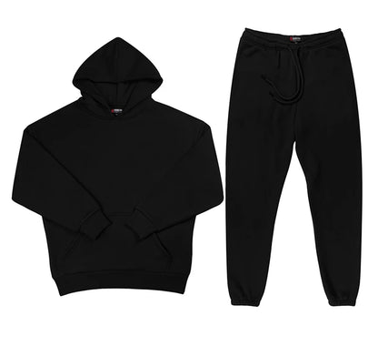 rainbowtouches quality pure cotton 2 piece couple hoodie solid color hip hop casual sportswear pullover mens pants plush unique default style 284