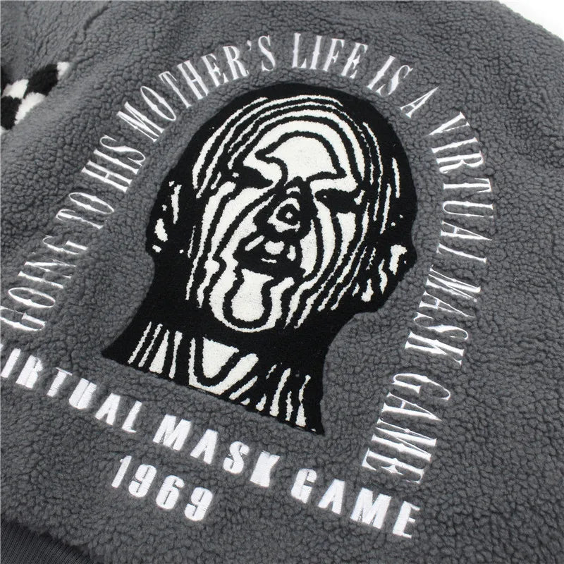 men hip hop harajuku letter embroidery fleece jackets and coats new outerwears winter warm thick streetwear bomber jacket parkas unique default style 5035