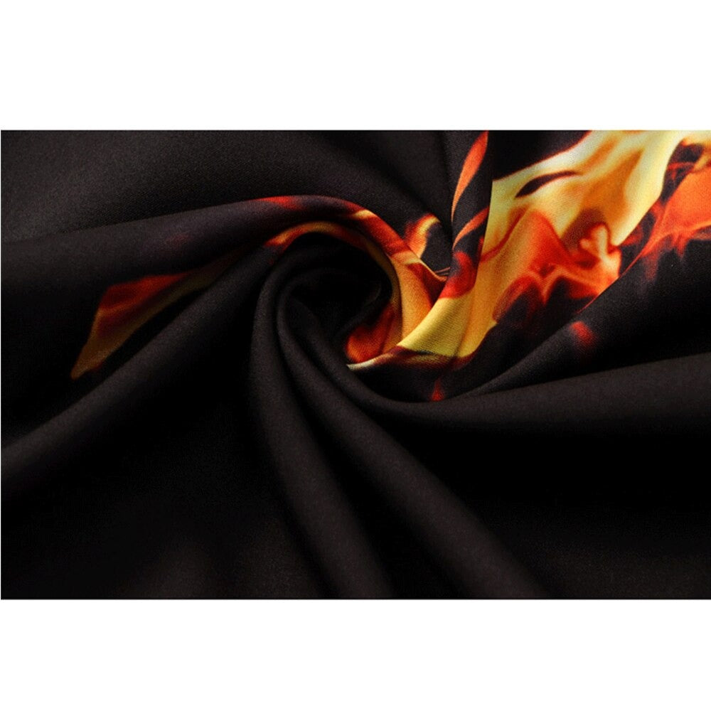 "Burning Feather" Unisex Men Women Streetwear Graphic Shirt Daulet Apparel