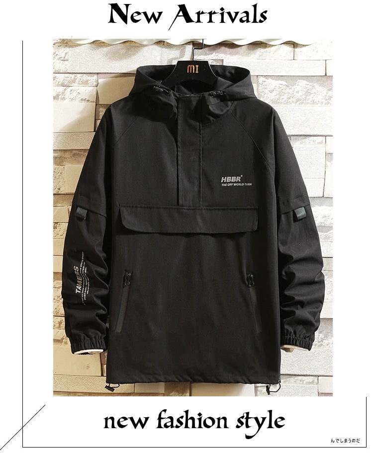 2023 men streetwear jackets and coats hip hop harajuku mens windbreaker overcoat mens clothing unique default style 645