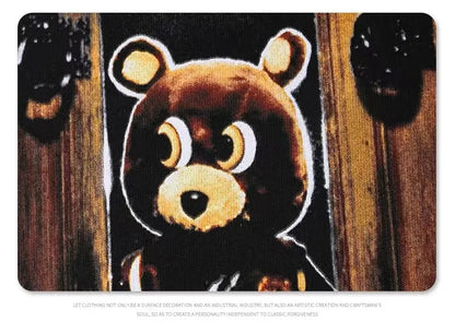 Spring summer new product the same drop-out bear print short-sleeved T-shirt man Street King Limited