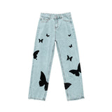 "Fly High" Streetwear Hip Hop Unisex Denim Jeans Daulet Apparel