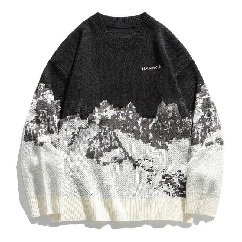 "Mountain Climb" Unisex Men Women Streetwear Graphic Sweater Daulet Apparel