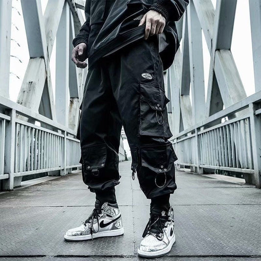 Black Hip Hop Trousers Autumn Mens Loose Sportswear High Street Sweatpants Streetwear Male Pencil Pants Funny Punk Jogger Pants Daulet Apparel