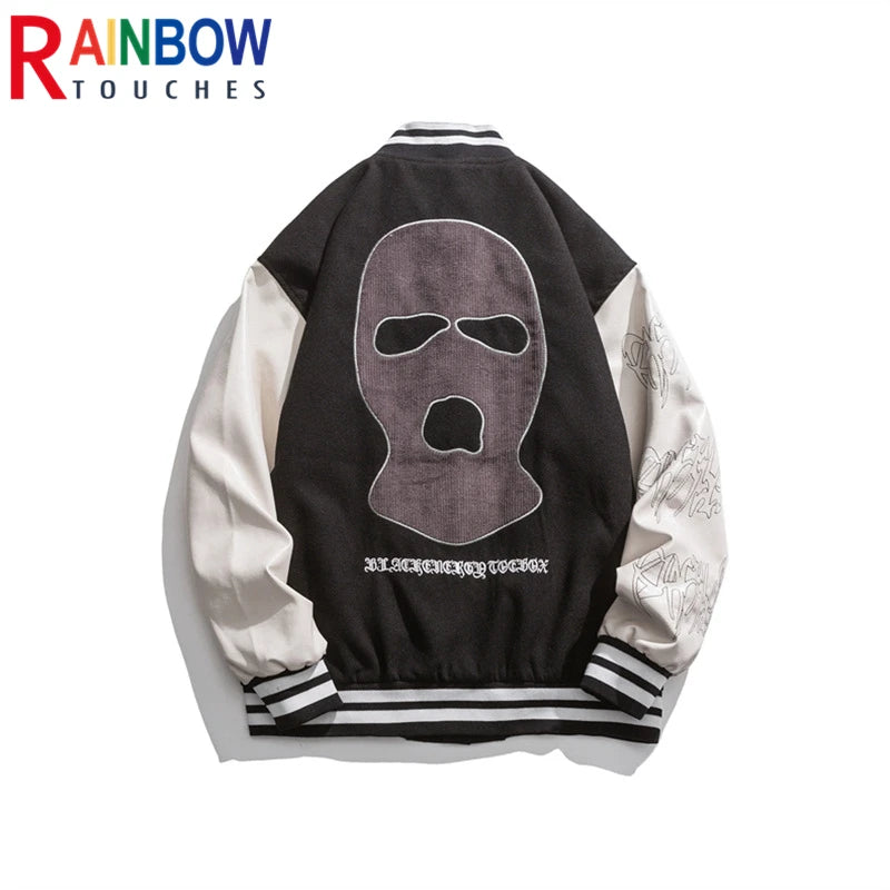 rainbowtouches 2021 jacket unisex street jackets letter embroidered baseball uniform men hip hop mens superior quality coat minimalist street pants