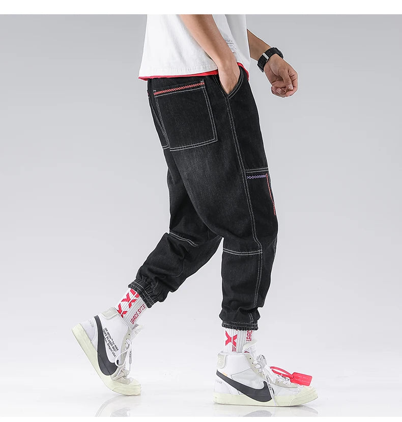 2023 new streetwear hip hop cargo pants mens jeans elastic harun joggers in autumn and spring men clothing unique joggers style 2569