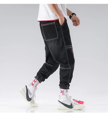 2023 new streetwear hip hop cargo pants mens jeans elastic harun joggers in autumn and spring men clothing unique joggers style 2569