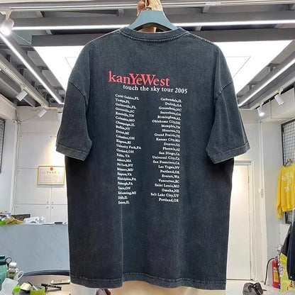Spring summer new product the same drop-out bear print short-sleeved T-shirt man Street King Limited